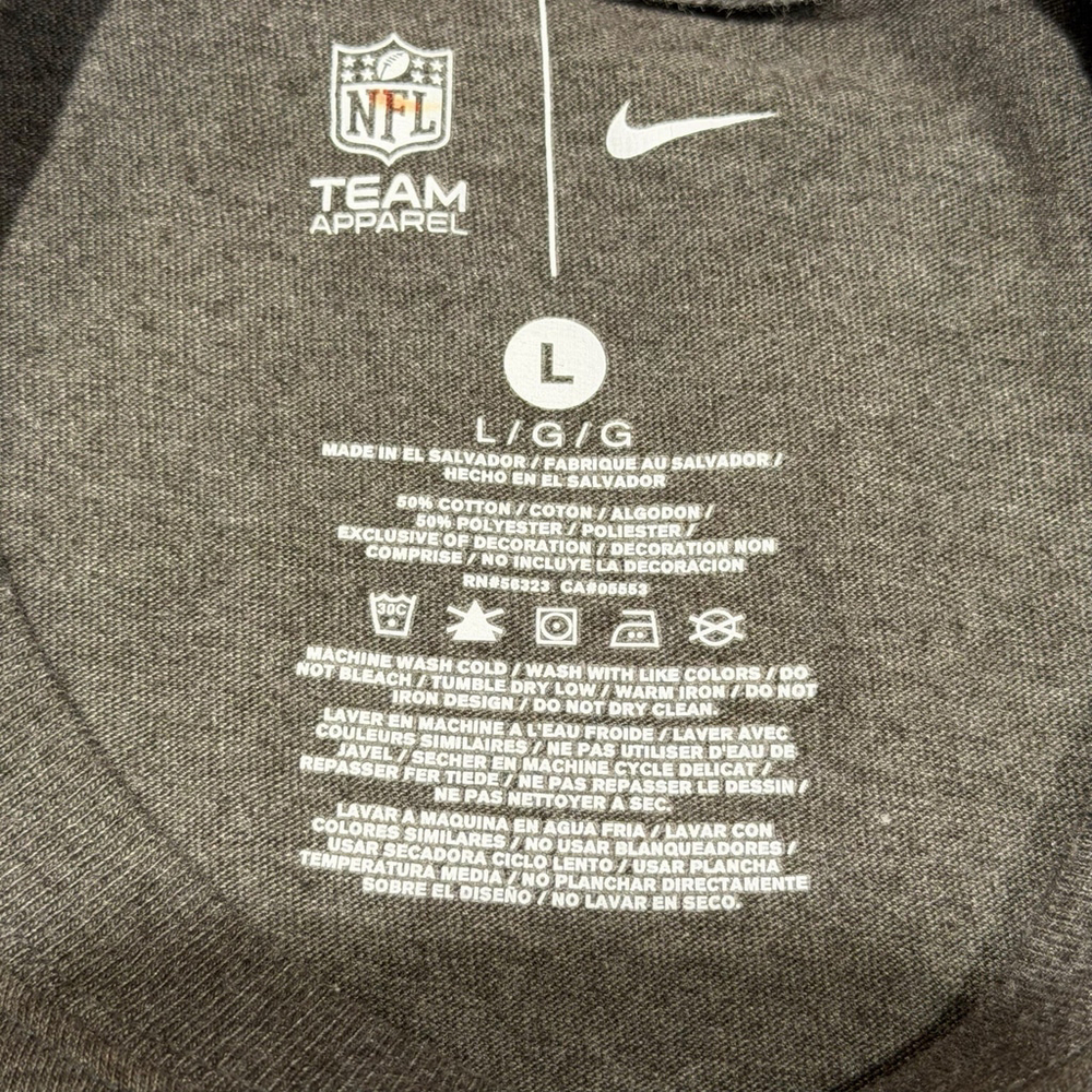 New York Jets Nike NFL Team Apparel Size L Men's Gray/Green Long Sleeve TShirt - Picture 10 of 11